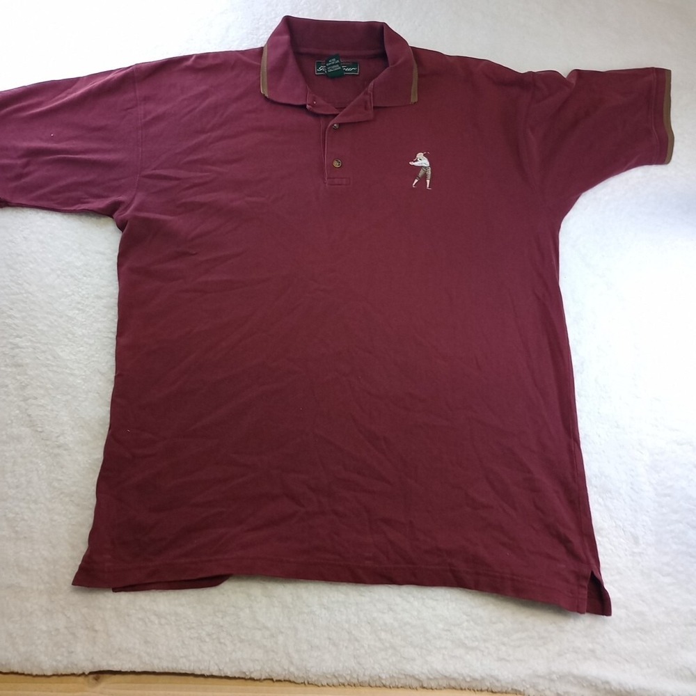 Vintage Duck Head Tour Men's Large Polo Shirt Burgundy Golf Logo size Large - Picture 1 of 8